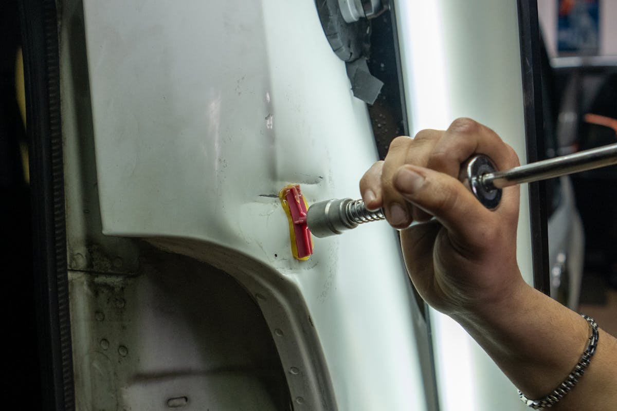fixing a car dent